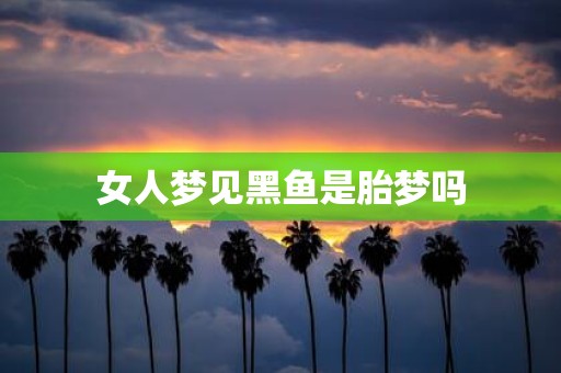 女人梦见黑鱼是胎梦吗
