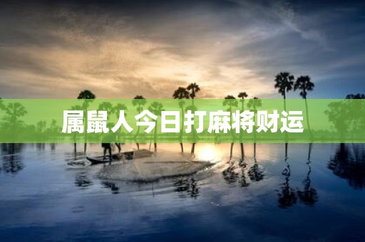 属鼠人今日打麻将财运