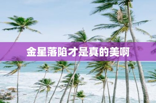 金星落陷才是真的美啊