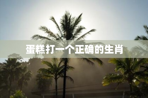 蛋糕打一个正确的生肖