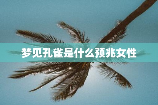 梦见孔雀是什么预兆女性