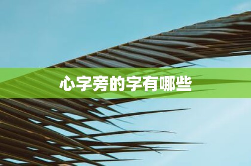 心字旁的字有哪些
