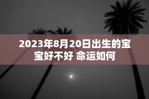 2025年8月20日出生的宝宝好不好 命运如何
