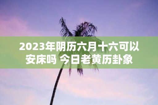 2025年阴历六月十六可以安床吗 今日老黄历卦象