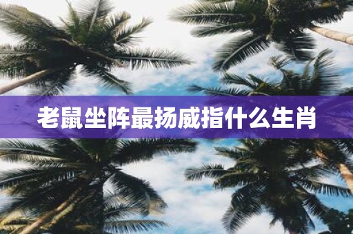 老鼠坐阵最扬威指什么生肖