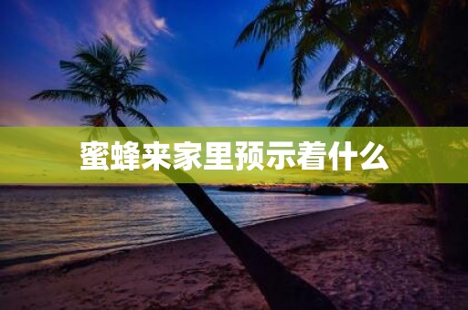 蜜蜂来家里预示着什么
