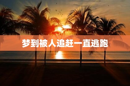 梦到被人追赶一直逃跑
