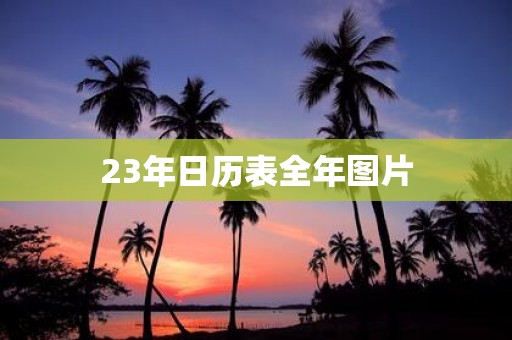 23年日历表全年图片