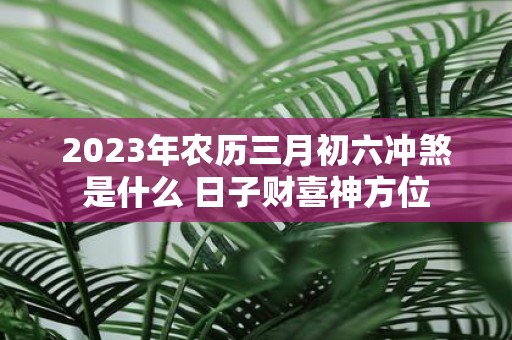 2025年农历三月初六冲煞是什么 日子财喜神方位