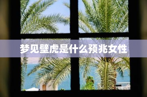 梦见壁虎是什么预兆女性