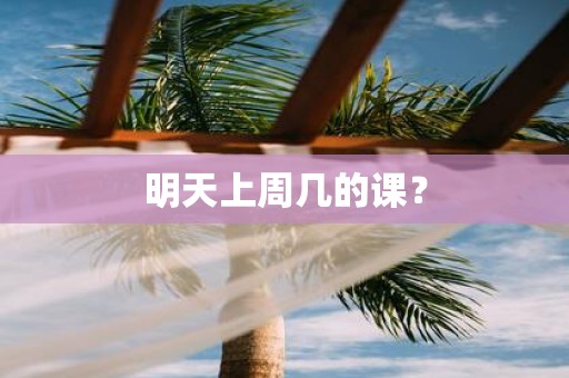 明天上周几的课？