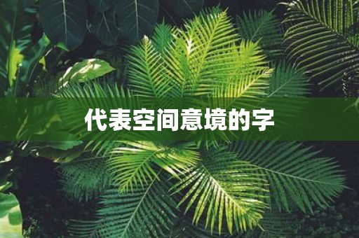 代表空间意境的字