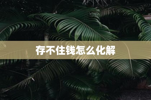 存不住钱怎么化解