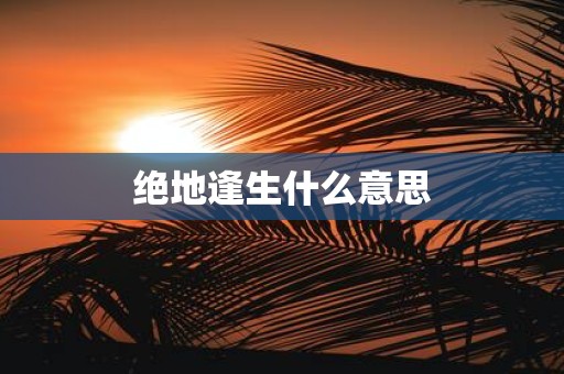绝地逢生什么意思