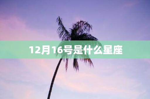 12月16号是什么星座