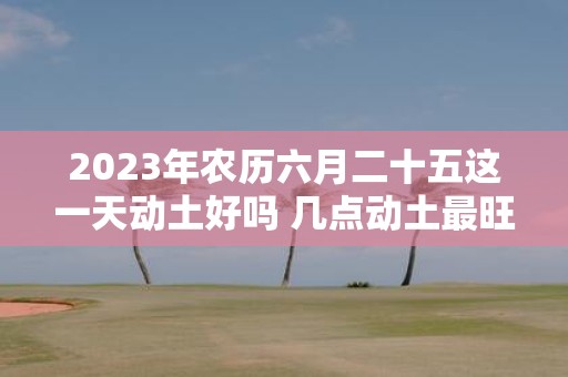 2023年农历六月二十五这一天动土好吗 几点动土最旺