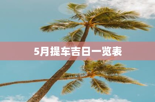 5月提车吉日一览表