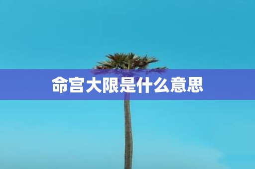 命宫大限是什么意思