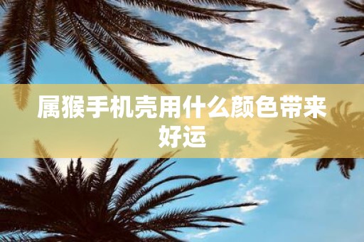 属猴手机壳用什么颜色带来好运