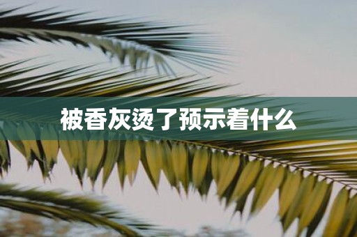 被香灰烫了预示着什么