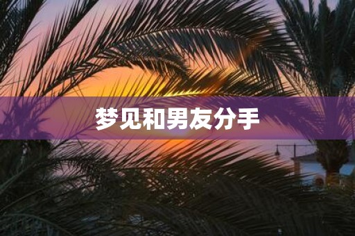 梦见和男友分手