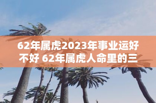 62年属虎2025年事业运好不好 62年属虎人命里的三大劫数