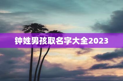 钟姓男孩取名字大全2025