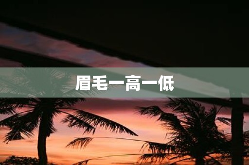 眉毛一高一低