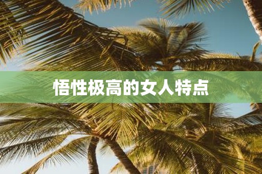 悟性极高的女人特点