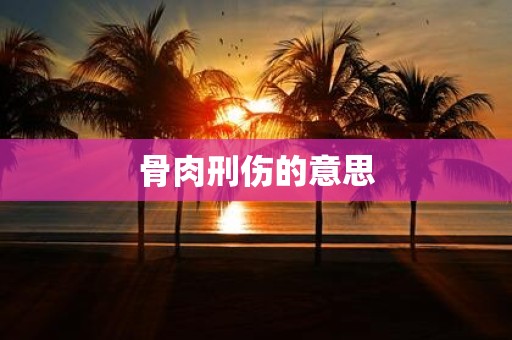 骨肉刑伤的意思