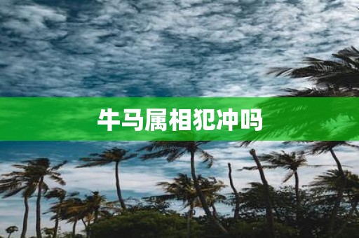 牛马属相犯冲吗