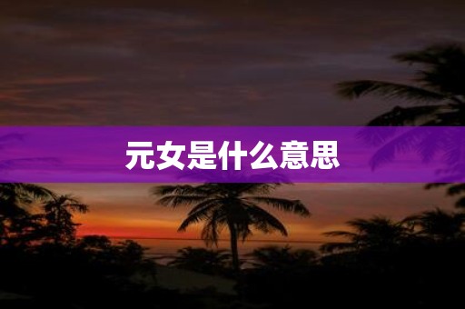 元女是什么意思