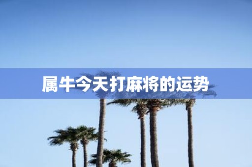 属牛今天打麻将的运势