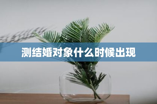 测结婚对象什么时候出现