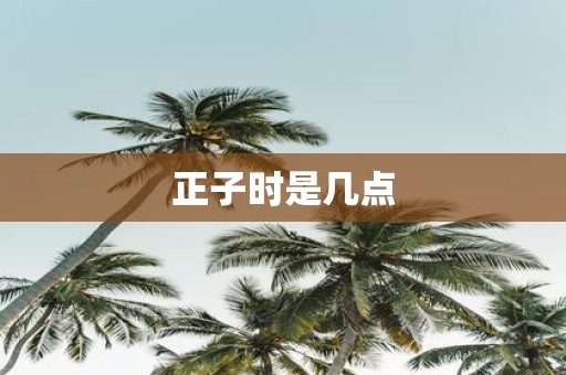 正子时是几点