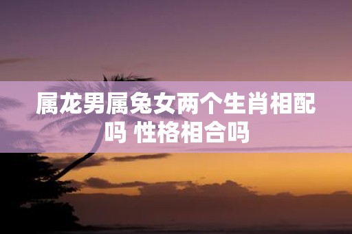属龙男属兔女两个生肖相配吗 性格相合吗