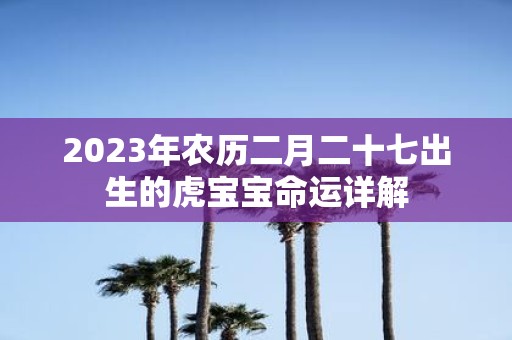 2025年农历二月二十七出生的虎宝宝命运详解