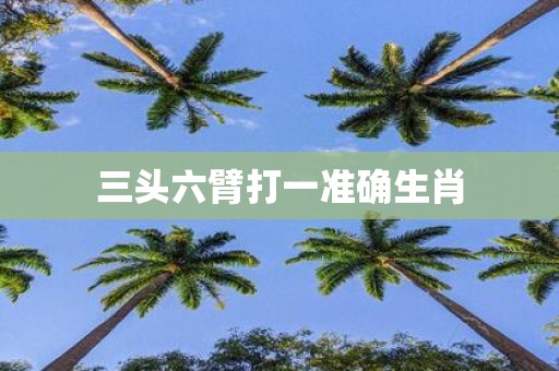 三头六臂打一准确生肖