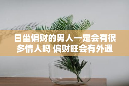 日坐偏财的男人一定会有很多情人吗 偏财旺会有外遇吗