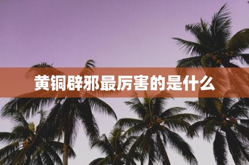 黄铜辟邪最厉害的是什么