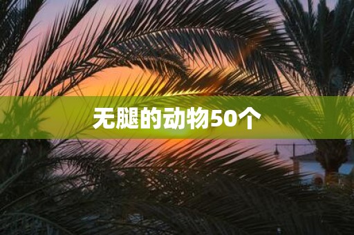 无腿的动物50个
