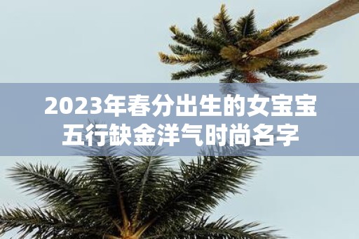 2025年春分出生的女宝宝五行缺金洋气时尚名字