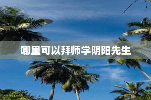 哪里可以拜师学阴阳先生