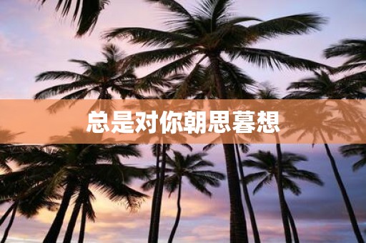 总是对你朝思暮想