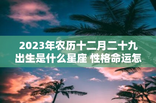 2025年农历十二月二十九出生是什么星座 性格命运怎么样