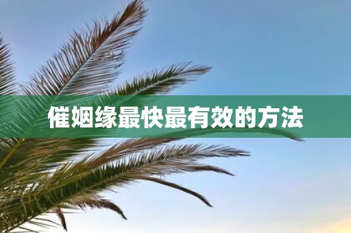 催姻缘最快最有效的方法