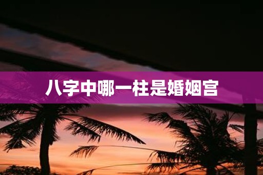 八字中哪一柱是婚姻宫