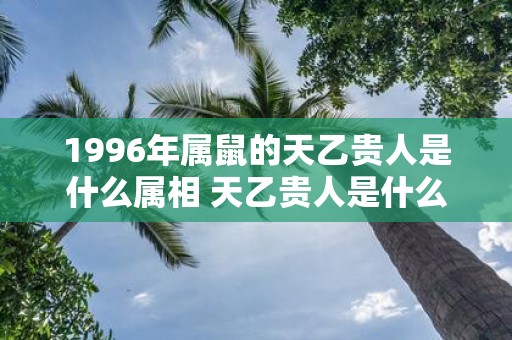 1996年属鼠的天乙贵人是什么属相 天乙贵人是什么意思