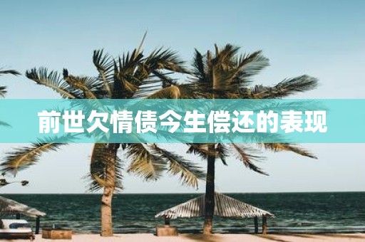 前世欠情债今生偿还的表现