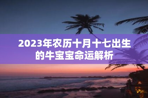 2025年农历十月十七出生的牛宝宝命运解析
